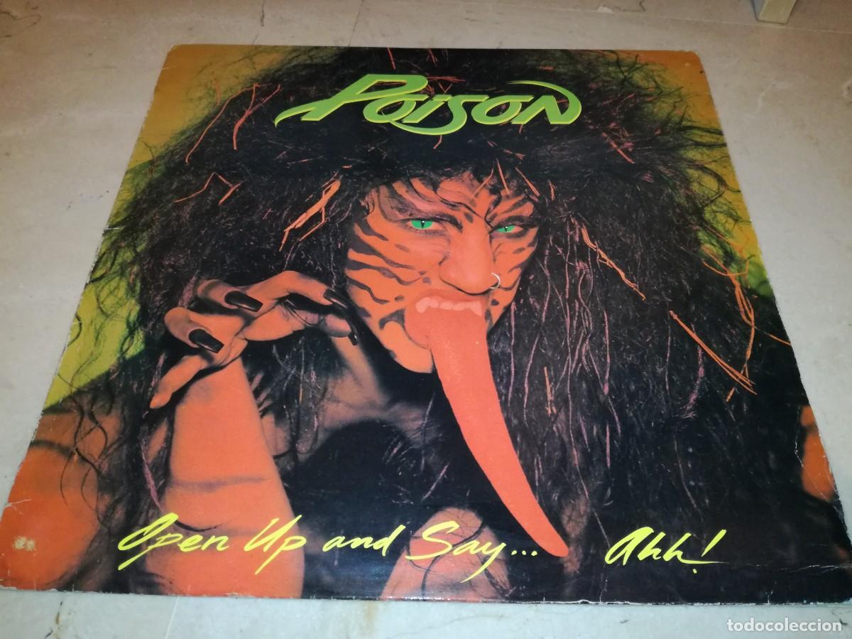 Discos de vinilo: POISON-OPEN UP AND SAY... AHH!-ORIGINAL ESPA&Ntilde;OL 1988