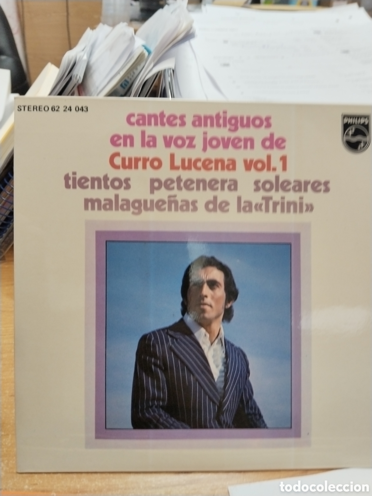 Discos de vinilo: Curro a Lucena volumen uno cantes antiguos en la voz joven