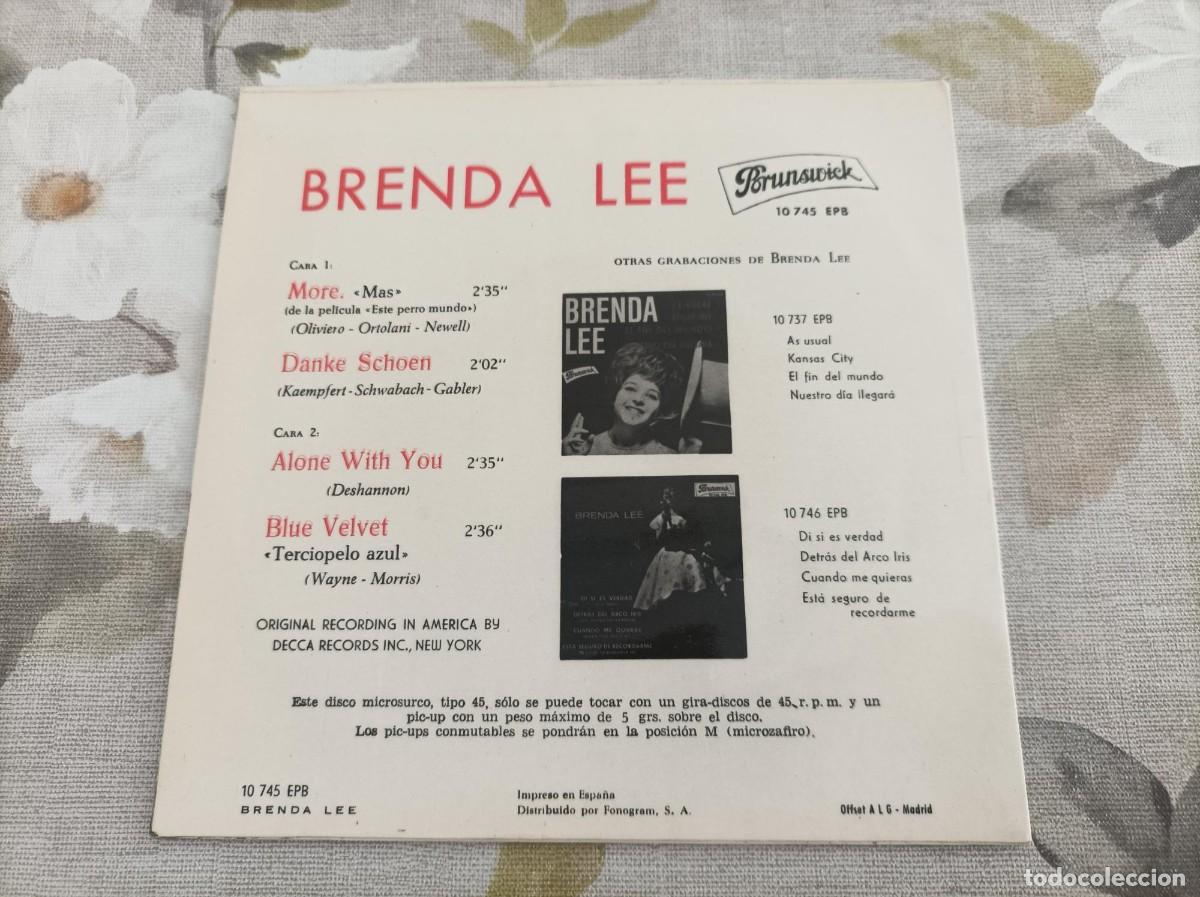Discos de vinilo: Brenda Lee ep muy dificil - Foto 2