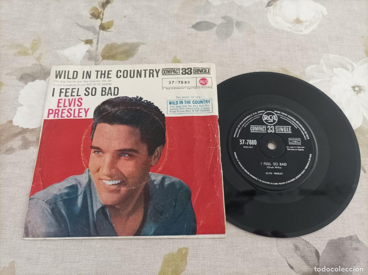 Discos de vinilo: Elvis Presley single wild in the country-LEER-