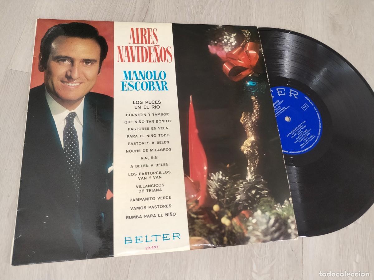 Discos de vinilo: MANOLO ESCOBAR - AIRES NAVIDE&Ntilde;OS ...LP DE BELTER - 1970 - CON 14 GRANDES VILLANCICOS