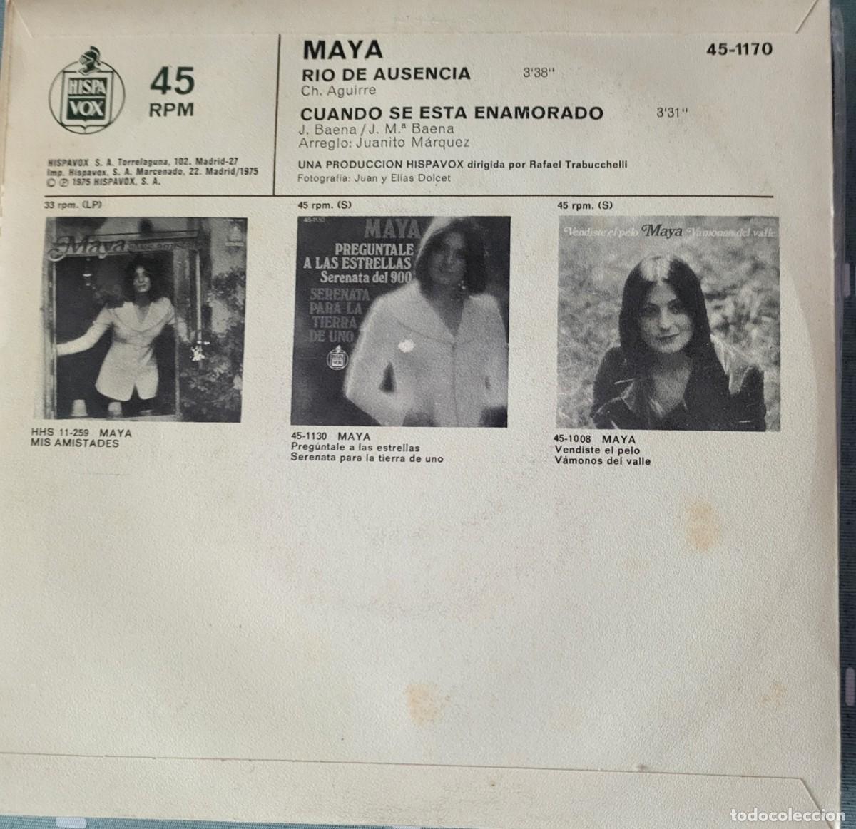 Discos de vinilo: Maya single sello Hispavox editado en Espa&ntilde;a a&ntilde;o 1975... - Foto 2