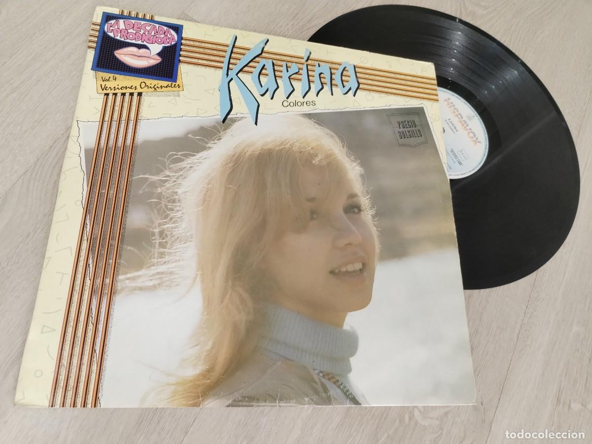 Discos de vinilo: KARINA - COLORES - GRANDES EXITOS .LP DE HISPAVOX DE 1986 CONTIENE SUS MEJORES TEMAS . 11 EN TOTAL