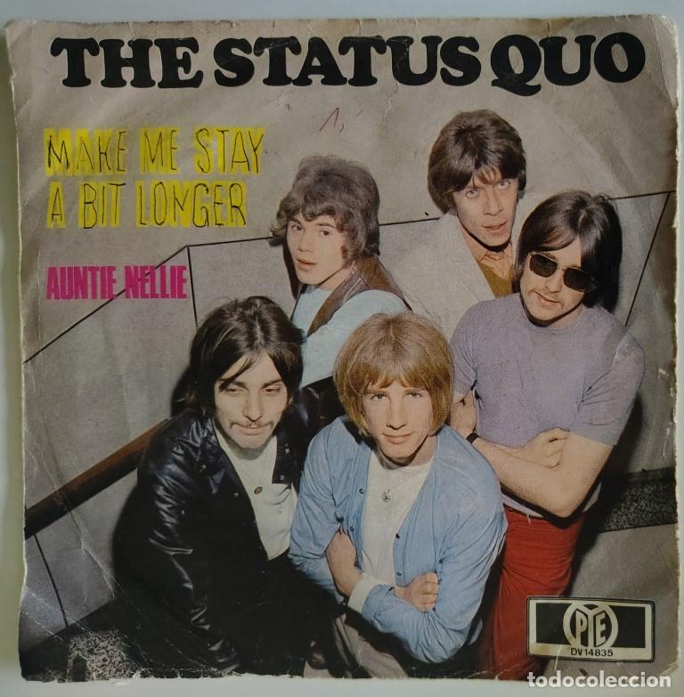Discos de vinilo: The Status Quo. Make me stay a bit longer/ Auntie Nellie. PYE, Germany 1969 single
