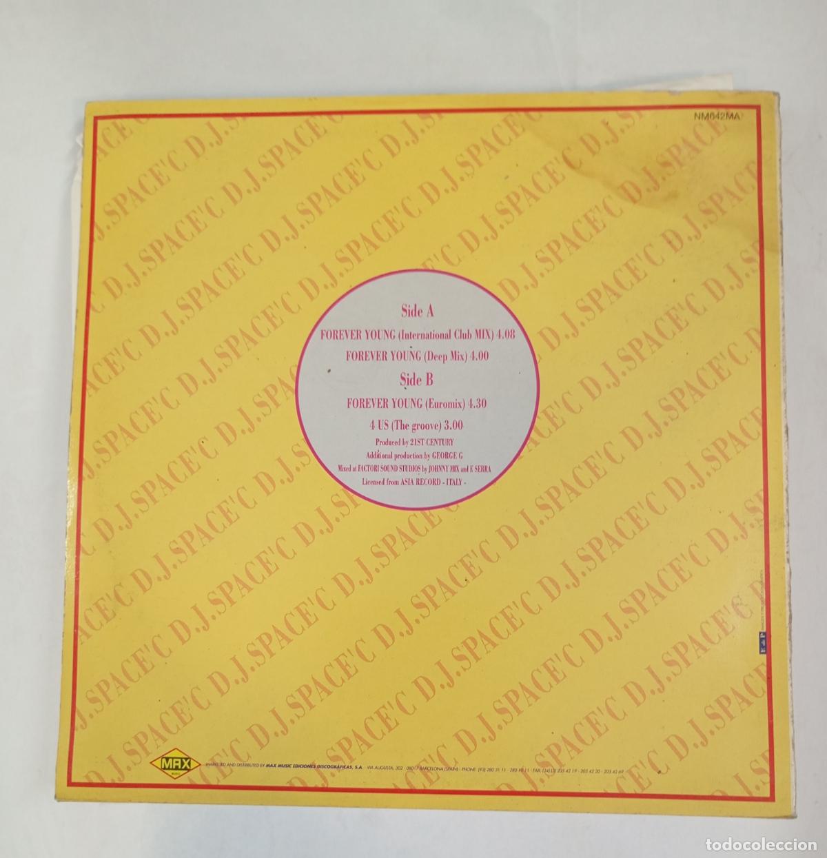 Discos de vinilo: D.J. SPACEC. FOREVER YOUNG. MAXI-SINGLE. TDKDA43 - Foto 2
