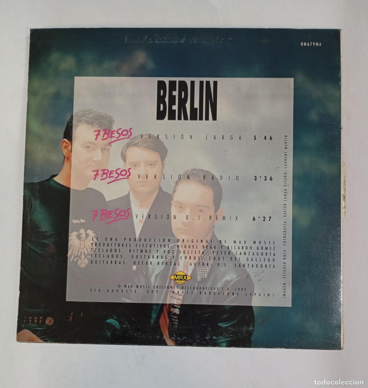 Discos de vinilo: BERLIN - 7 BESOS. MAXI-SINGLE. TDKDA43 - Foto 2
