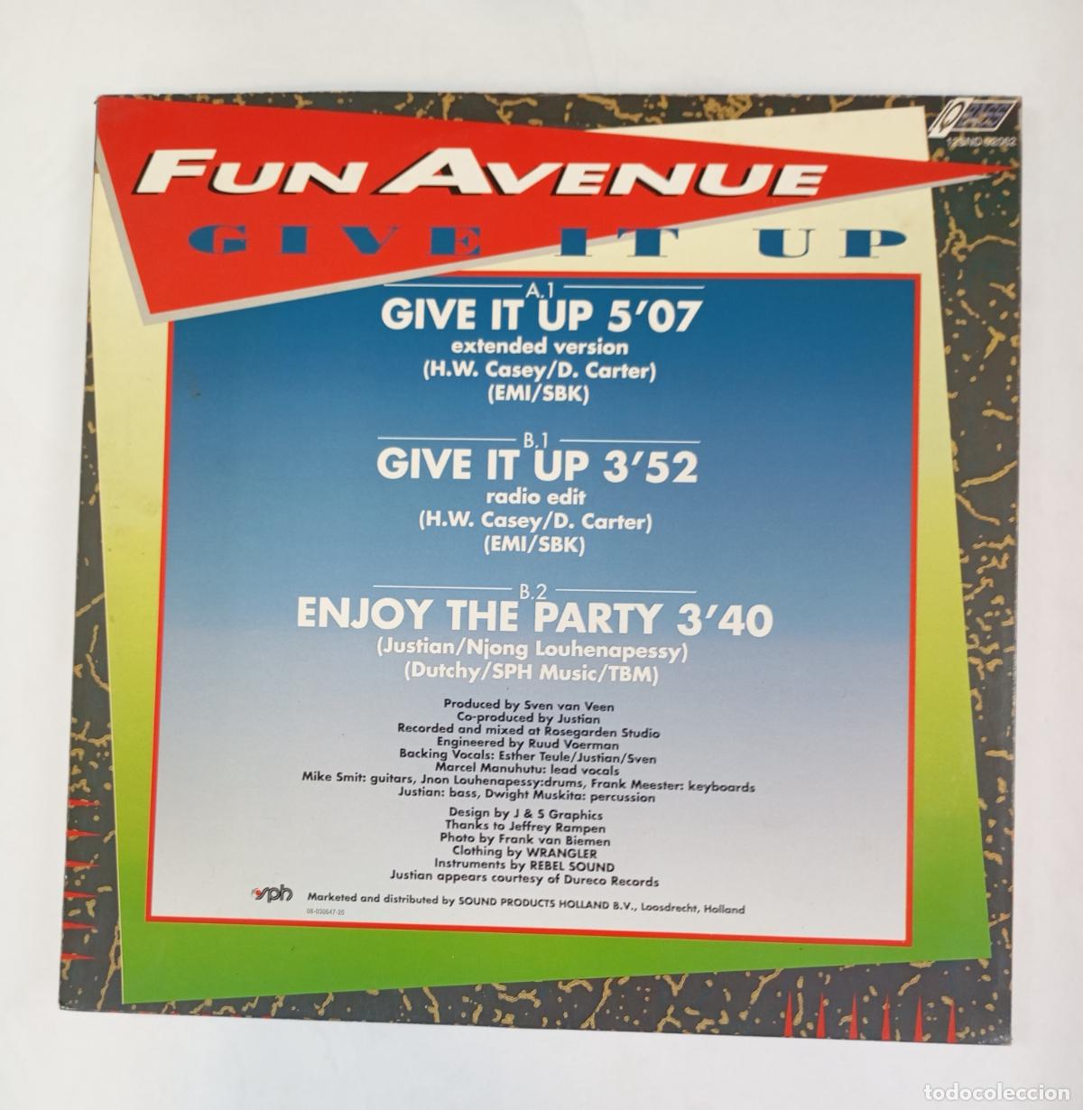 Discos de vinilo: Fun Avenue - Give It Up. MAXI-SINGLE. TDKDA48 - Foto 2