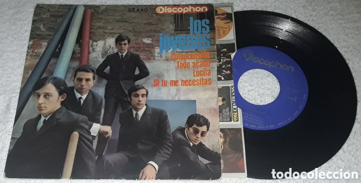 Discos de vinilo: EP- LOS JOVENES - COMPRENSI&Oacute;N, LUCILAX, TODO ACABO, SI TU ME NECESITAS