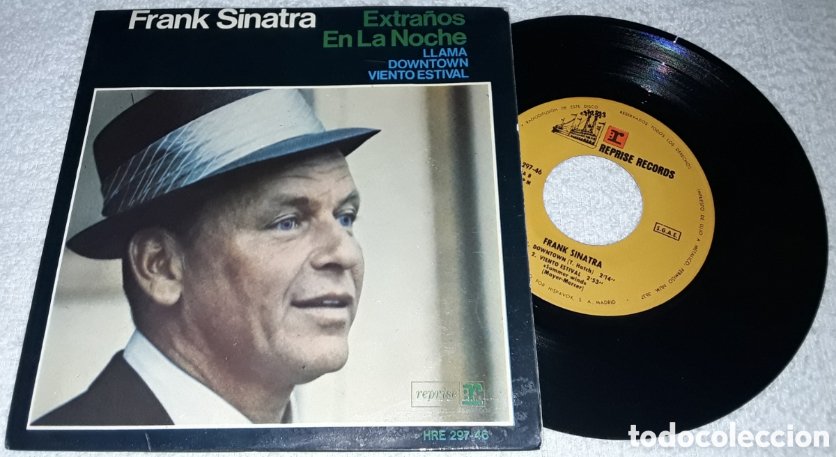 Discos de vinilo: EP- FRANK SINATRA - EXTRA&Ntilde;OS EN LA NOCHE, LLAMA, DOWNTOWN, VIENTO ESTIVAL