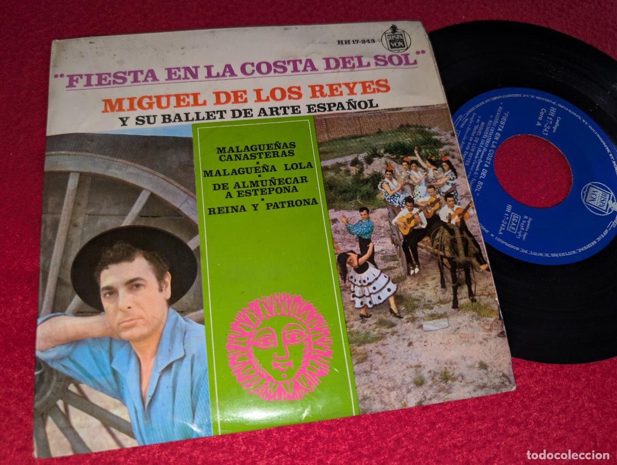Discos de vinilo: MIGUEL DE LOS REYES BALLET Fiesta Costa del Sol. Malague&ntilde;as canasteras/Malague&ntilde;a Lola +2 EP 7'' 1963