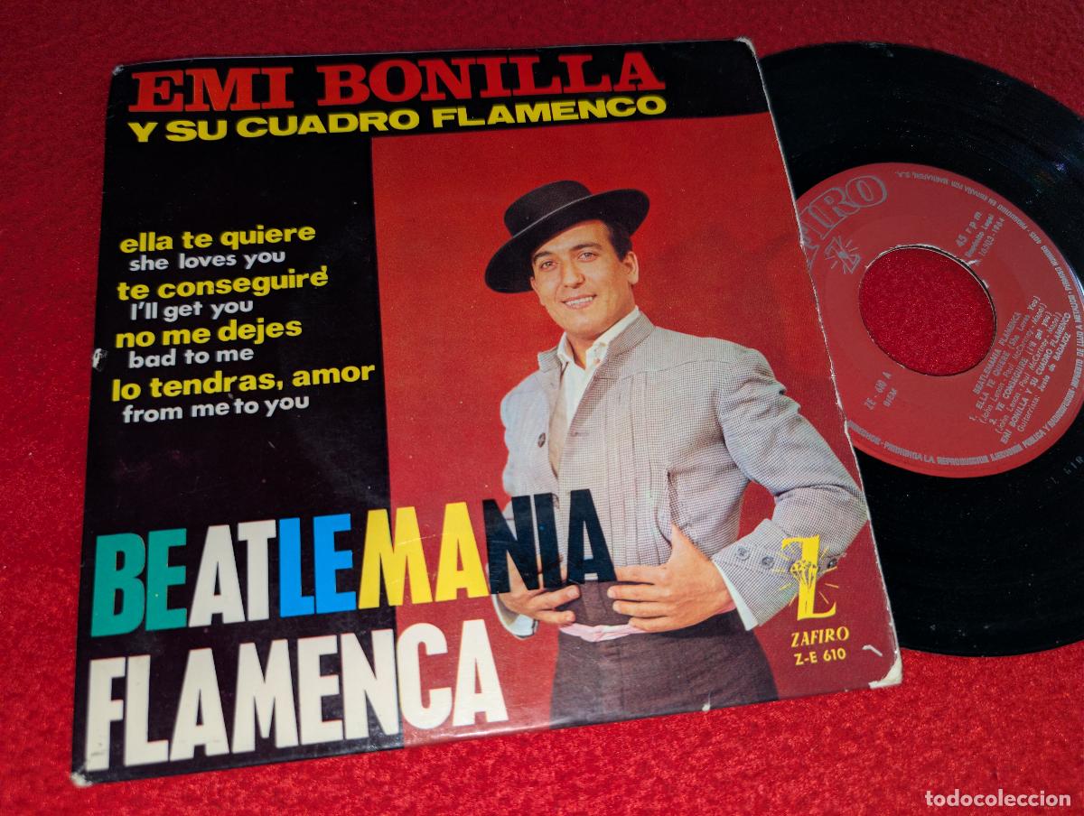 Discos de vinilo: EMI BONILLA Beatlemania. Ella te quiere/Te conseguire +2 EP 7'' 1964 FIRMADO Y DEDICADO BEATLES