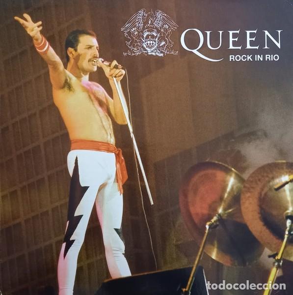 Discos de vinilo: QUEEN - ROCK IN RIO ..LP DE BELGRANO - DISCOS ..VINILO DE COLOR GRIS MARMOLADO - NUEVA EDICION .