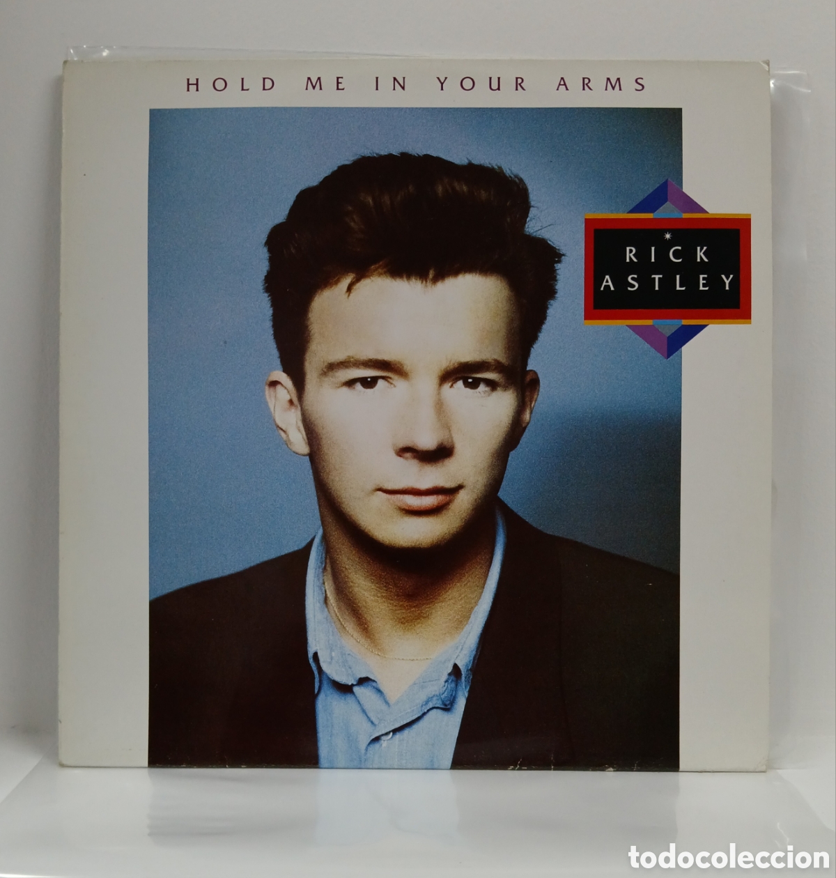Discos de vinilo: RICK ASTLEY &rdquo;HOLD ME IN YOUR ARMS&rdquo; LP. ORIG. SPAIN. 1988