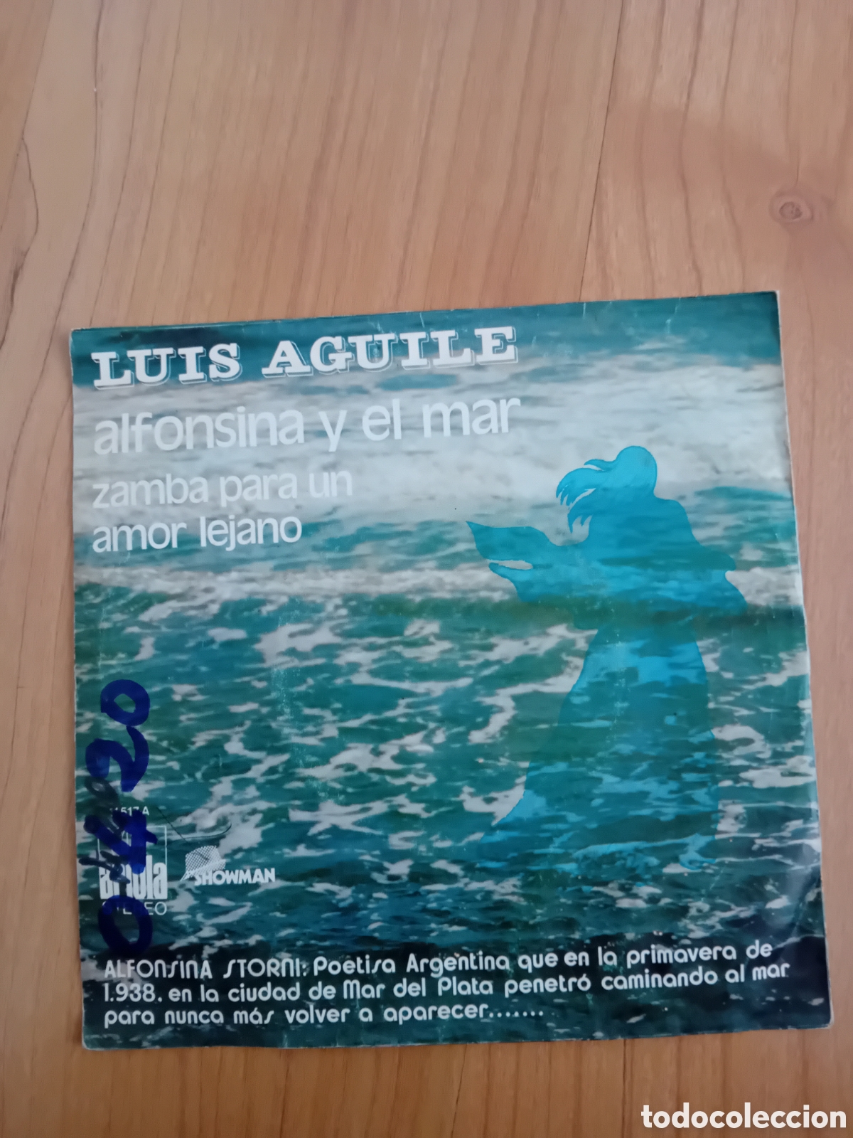 Discos de vinilo: LUIS AGUILE. ALFONSINA Y EL MAR - Foto 2