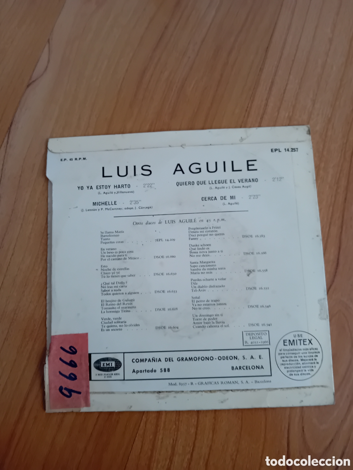 Discos de vinilo: LUIS AGUILE. YO YA ESTOY HARTO. - Foto 2