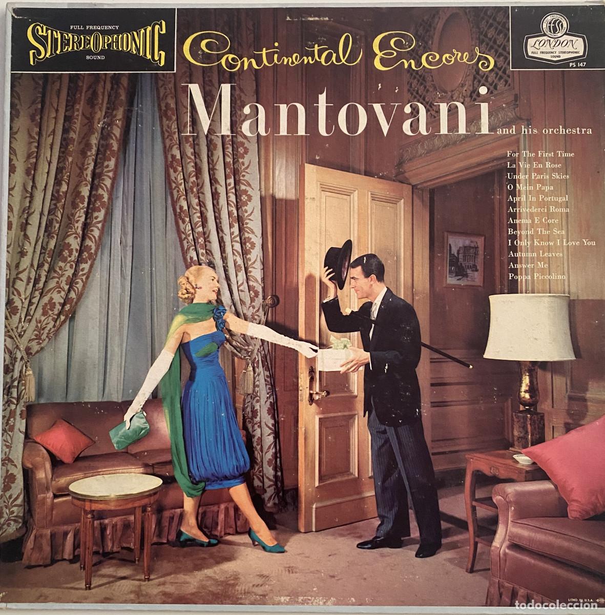 Discos de vinilo: MANTOVANI AND HIS ORCHESTRA - CONTINENTAL ENCORES - 1959 - LONDON RECORDS - VER FOTOS