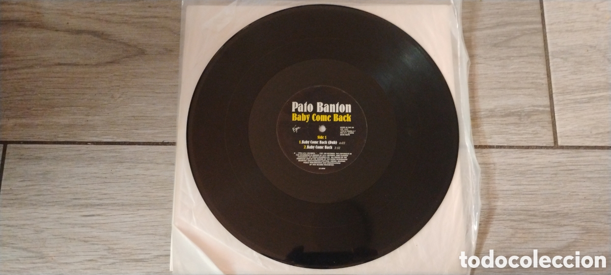 Discos de vinilo: PATO BANTON-BABY COME BACK-MAXI-VIRGIN/UK&EUROPE-IB