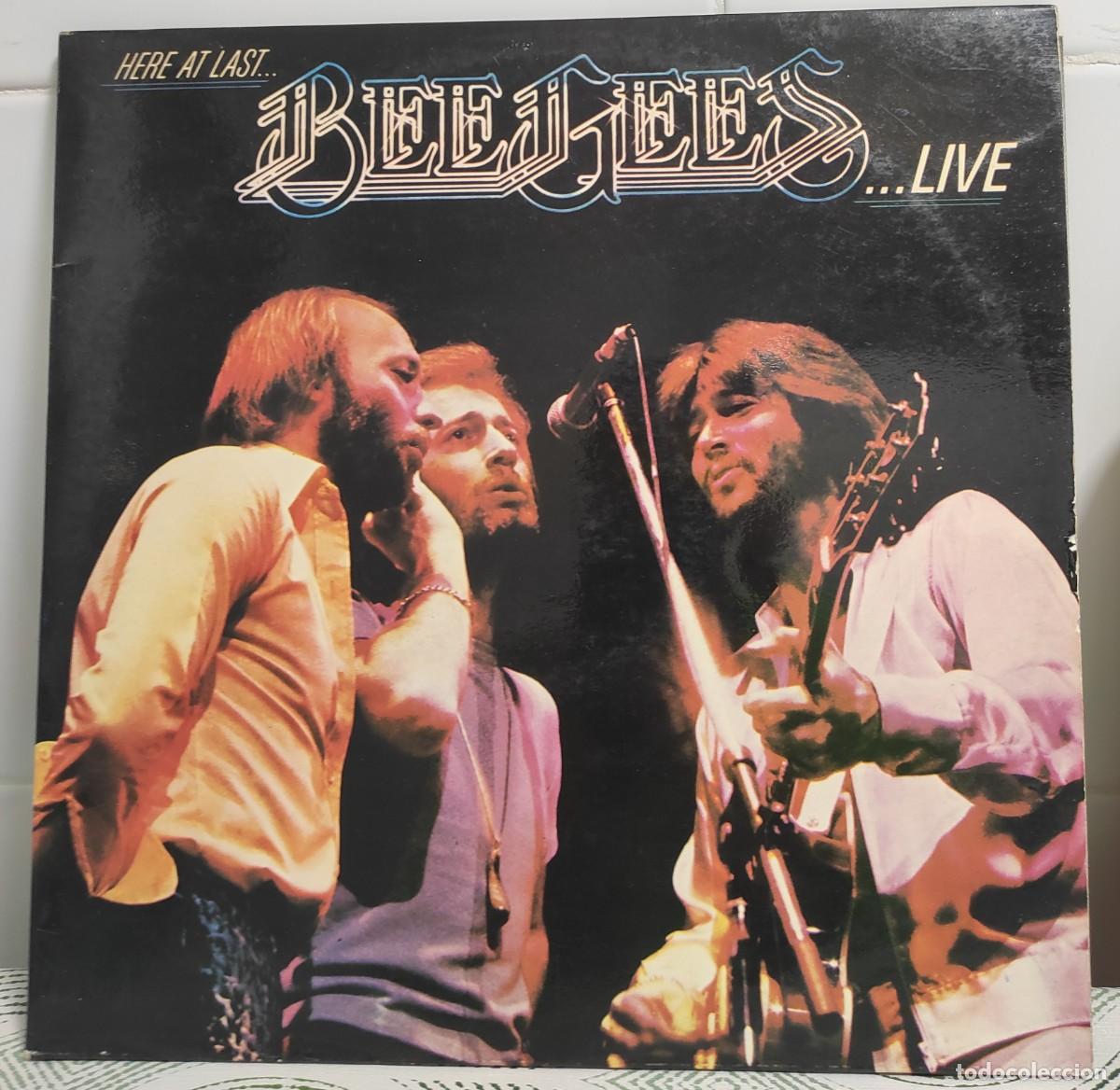 Discos de vinilo: Bee Gees &lrm;&ndash; Here At Last - Live - DOBLE VINILO EDICION ESPA&Ntilde;OLA SELLO RSO GATEFOLD 1977