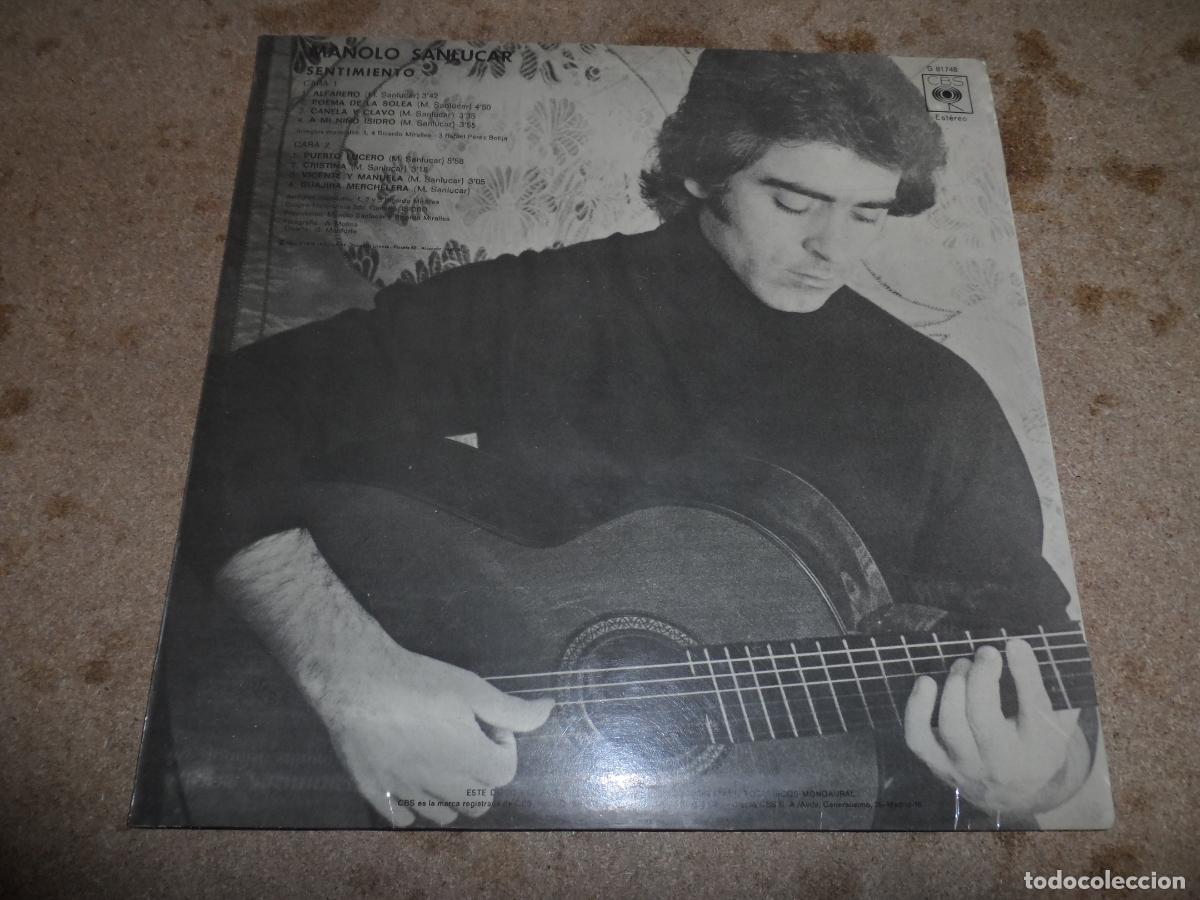 Discos de vinilo: MANOLO SANLUCAR - SENTIMIENTO (SPAIN 1976) - Foto 2