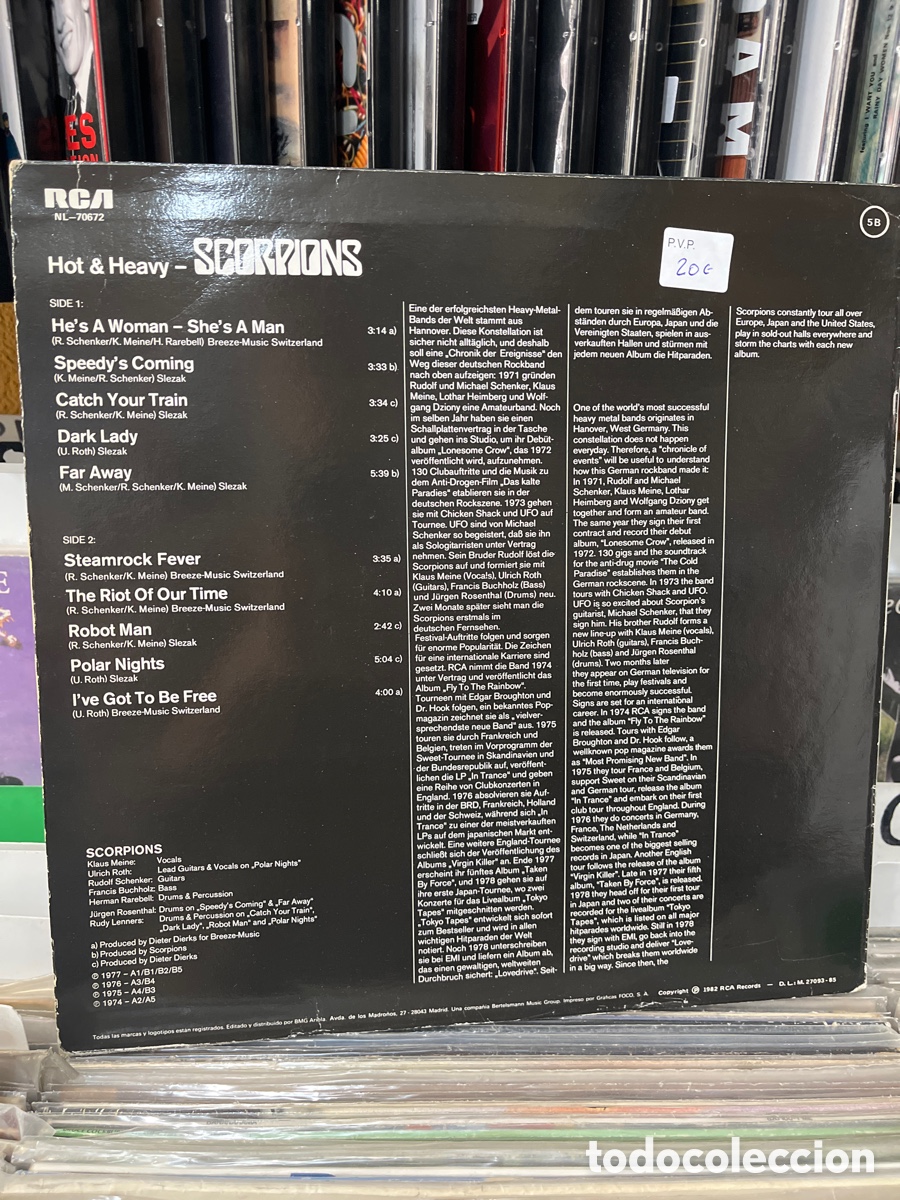 Discos de vinilo: scorpions hot & heavy - Foto 2