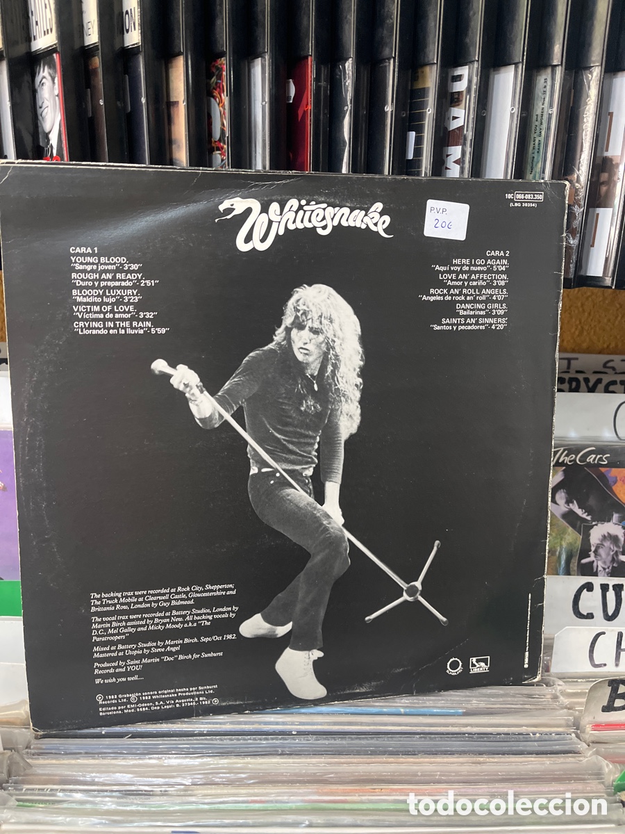 Discos de vinilo: whitesnake saints & sinners santos y pecadores - Foto 2