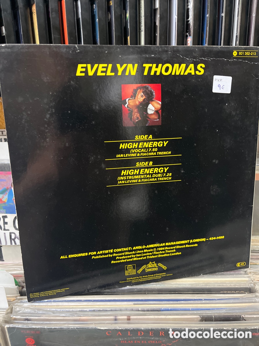Discos de vinilo: evelyn thomas high energy - Foto 2
