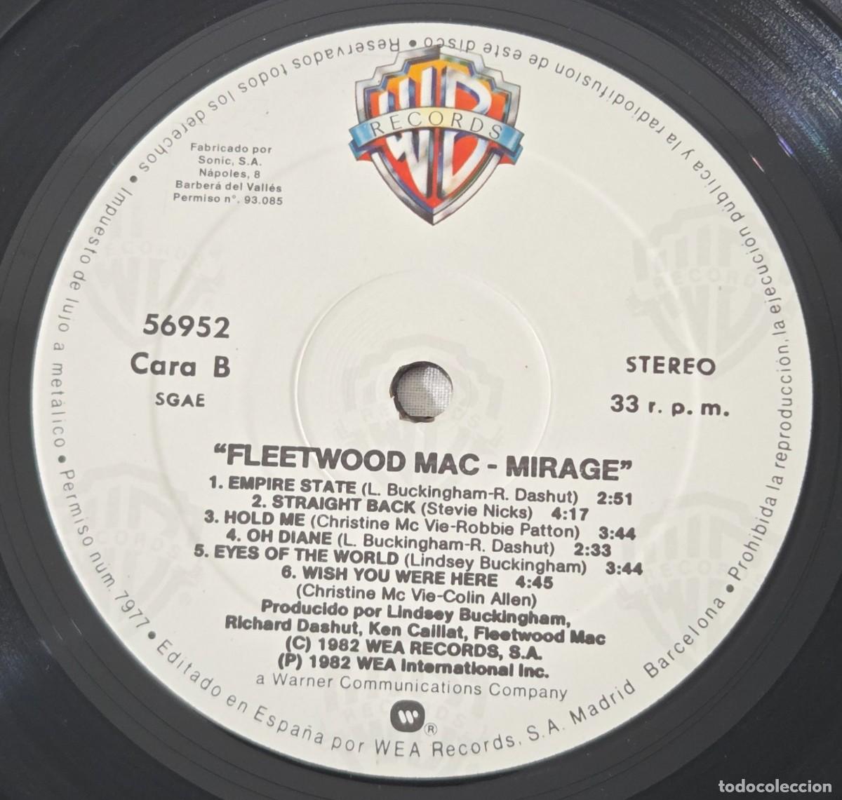 Discos de vinilo: LP Vinilo Fleetwood Mac, Mirage - Foto 8