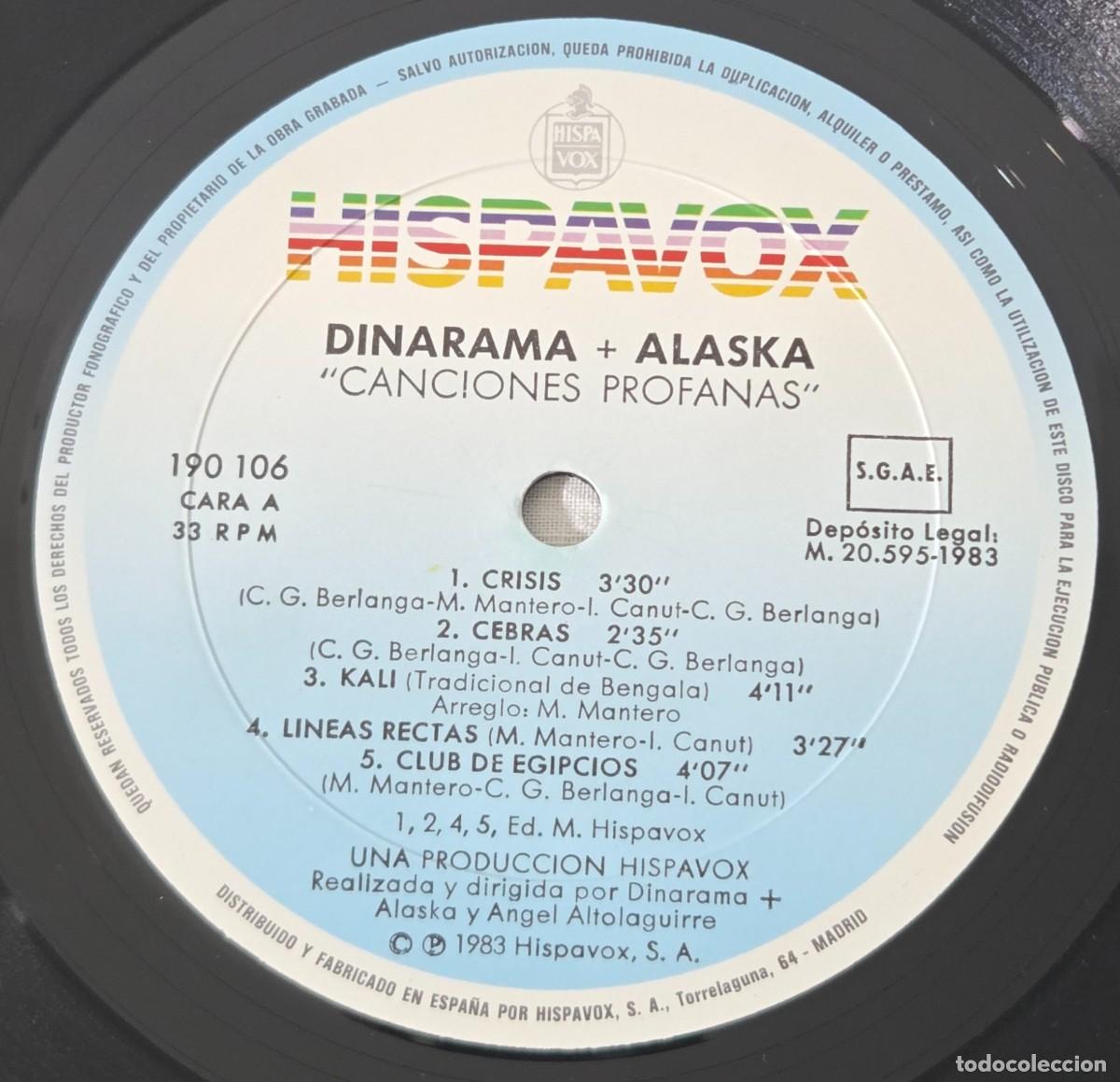 Discos de vinilo: LP Vinilo Alaska y Dinarama, Canciones profanas - Foto 7