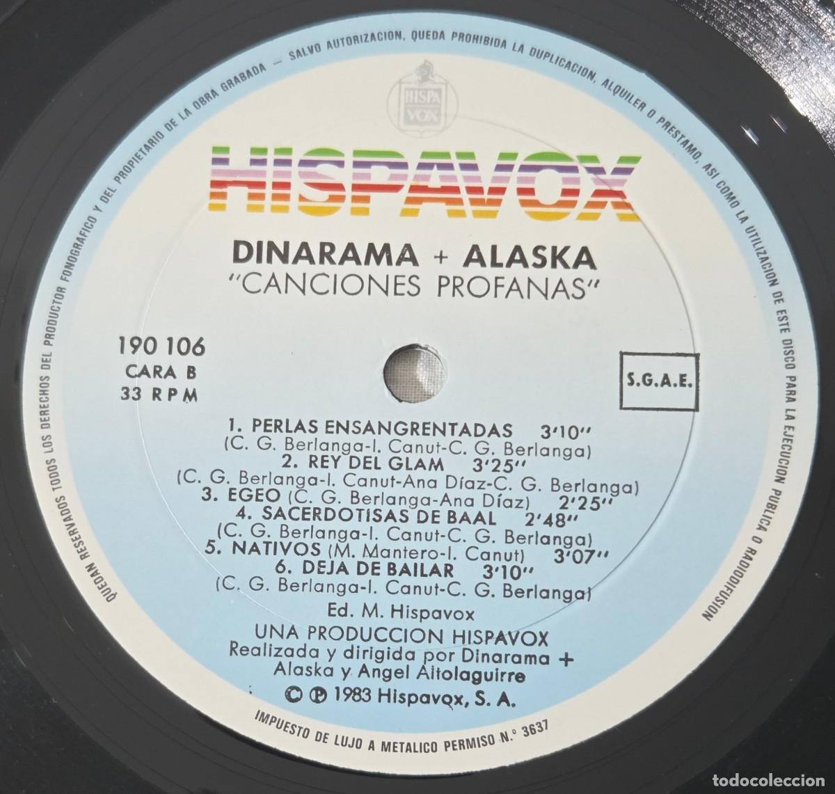 Discos de vinilo: LP Vinilo Alaska y Dinarama, Canciones profanas - Foto 8