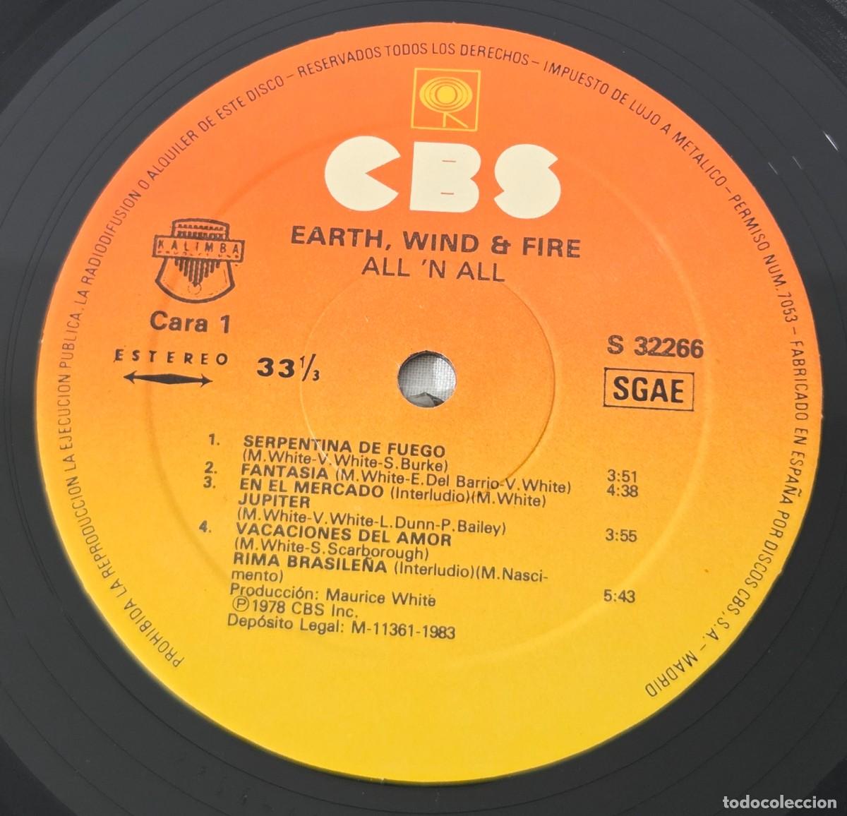 Discos de vinilo: LP Vinilo Earth Wind & Fire, All n All - Foto 7