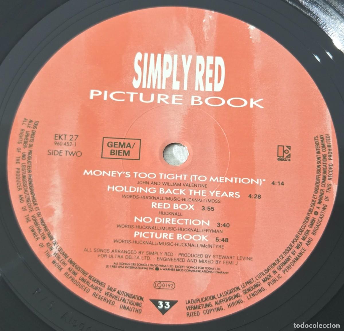 Discos de vinilo: LP Vinilo Simply Red, Picture Book - Foto 8