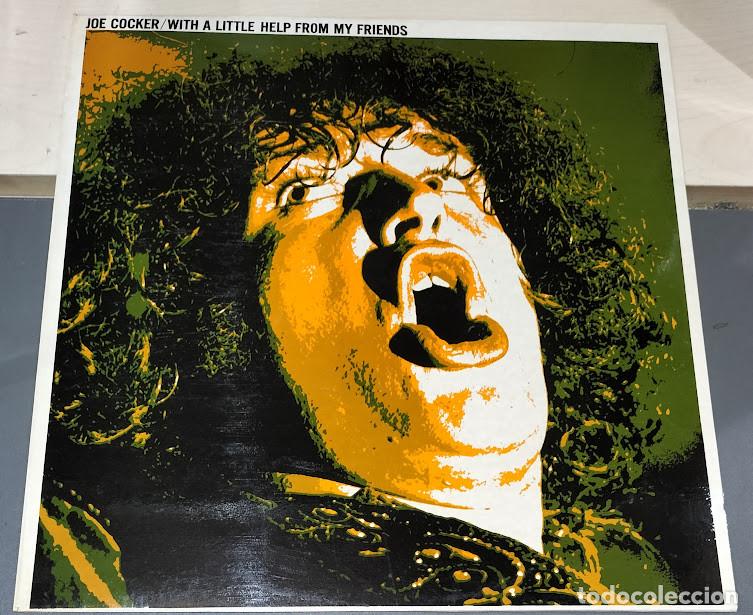 Discos de vinilo: Joe Cocker &lrm;- With A Little Help From My Friends - LP Polydor &lrm;ref. 24 75 707. Ed. espa&ntilde;ola 1980.
