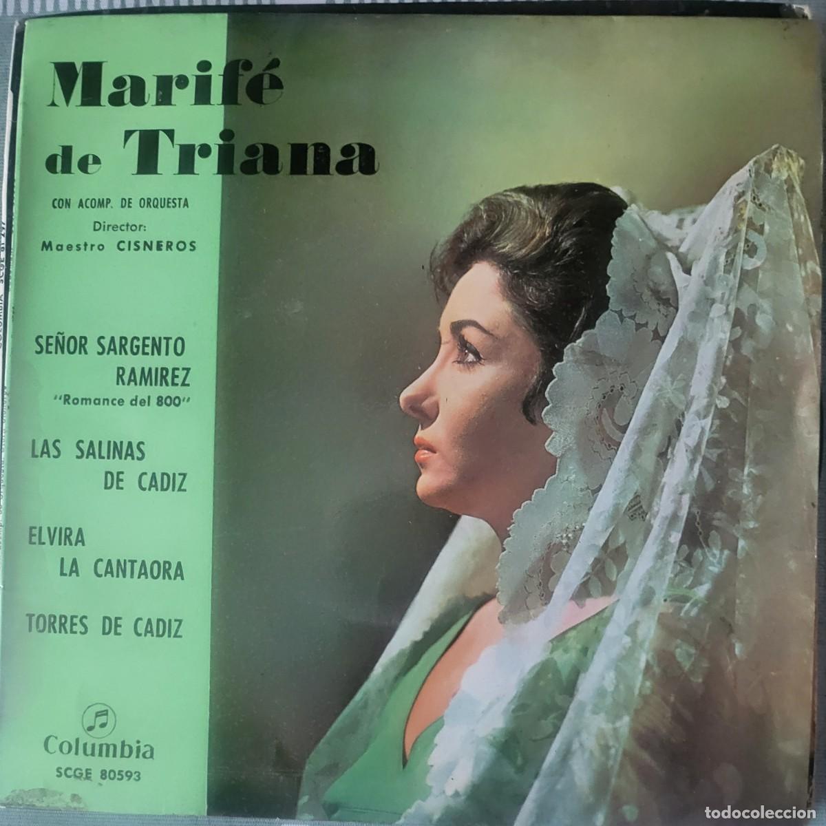 Discos de vinilo: Marife de Triana Ep sello Columbia editado en Espa&ntilde;a a&ntilde;o 1963...