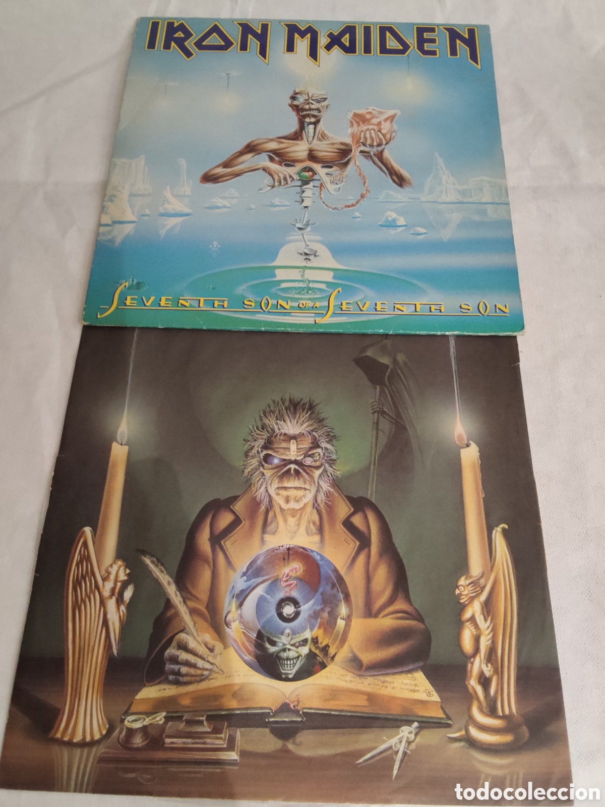 Discos de vinilo: Iron Maiden Seventh Son Of A Seventh Son LP Vinilo Original Espa&ntilde;a 1988 EMI + Inner