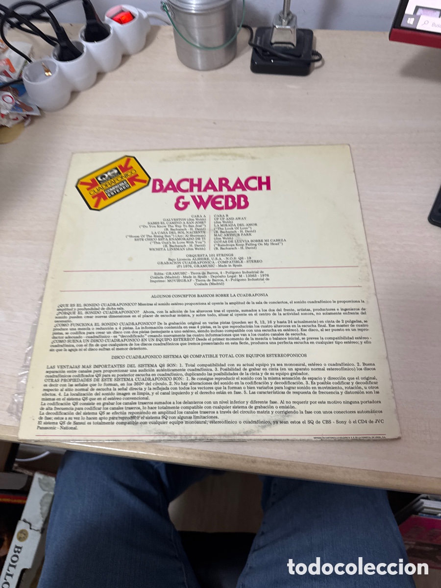 Discos de vinilo: DISCO VINILO BACHARACH & WEBB 1976 - Foto 4