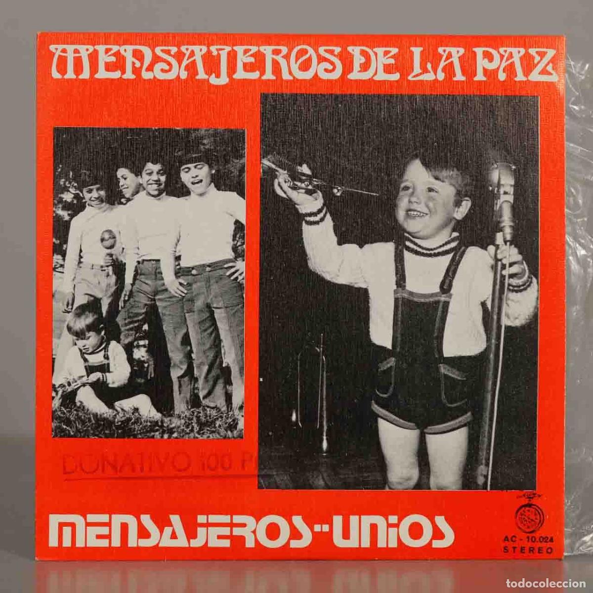 Discos de vinilo: SINGLE. Mensajeros - Un&iacute;os - Mensajeros de la Paz