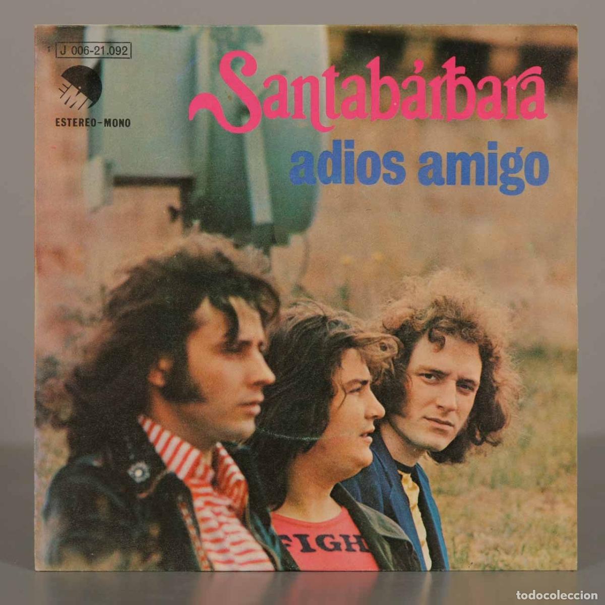 Discos de vinilo: SINGLE. Adi&oacute;s Amigo / Colores - Santab&aacute;rbara