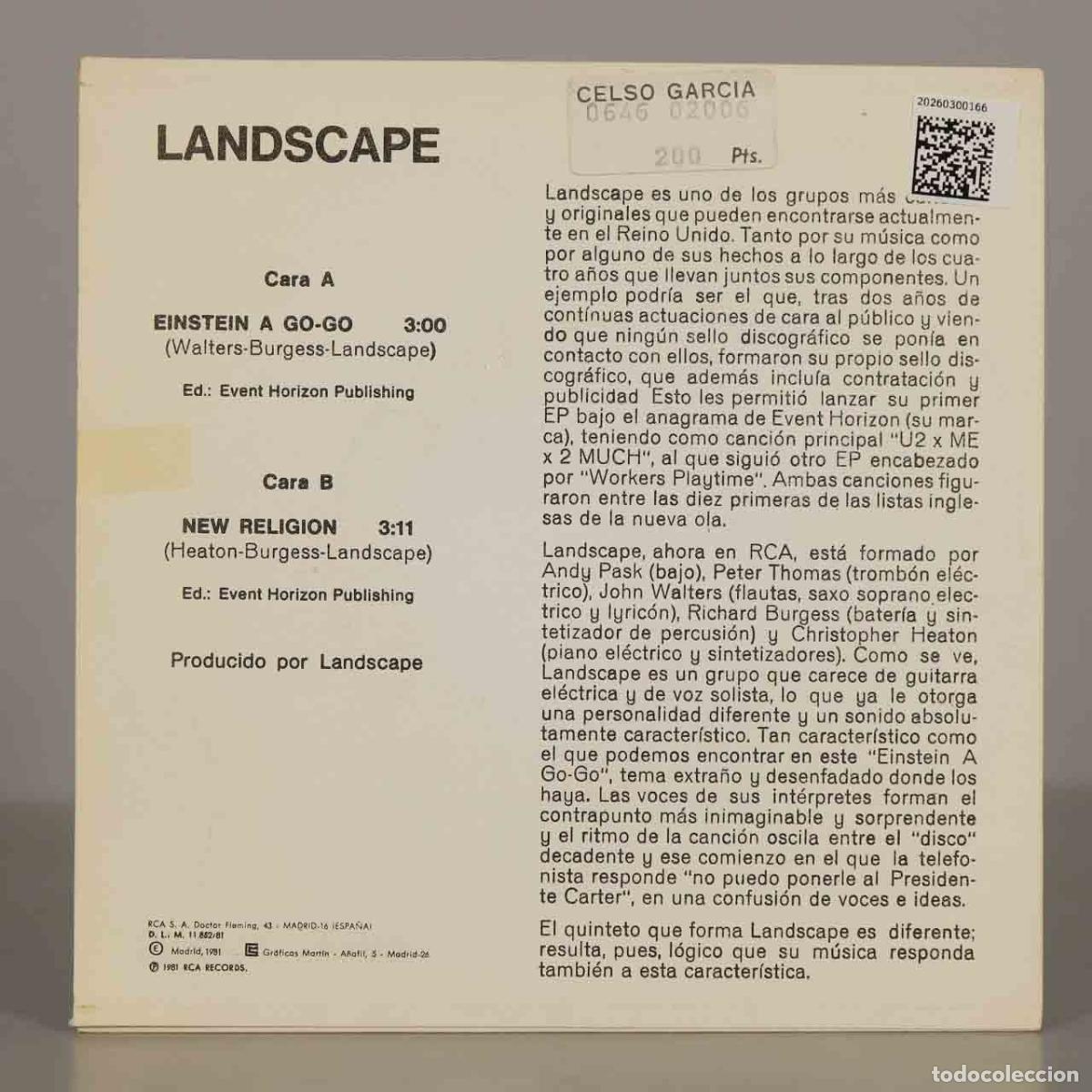 Discos de vinilo: SINGLE. Einstein a Go-Go - Landscape - Foto 2