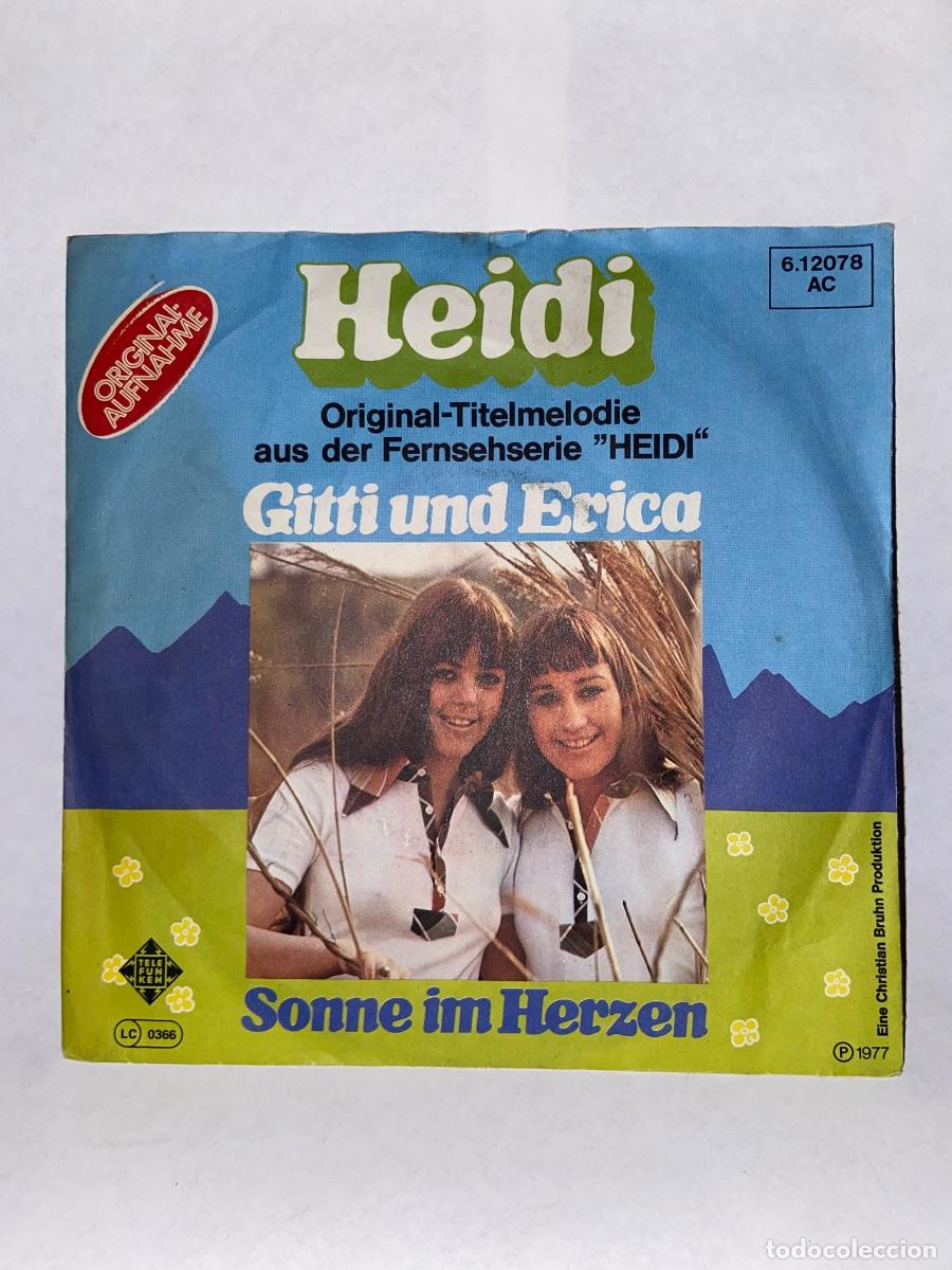 Discos de vinilo: ANTIGUO DISCO SINGLE &ldquo; HEIDI &ldquo; BANDA SONORA ORIGINAL - Foto 1