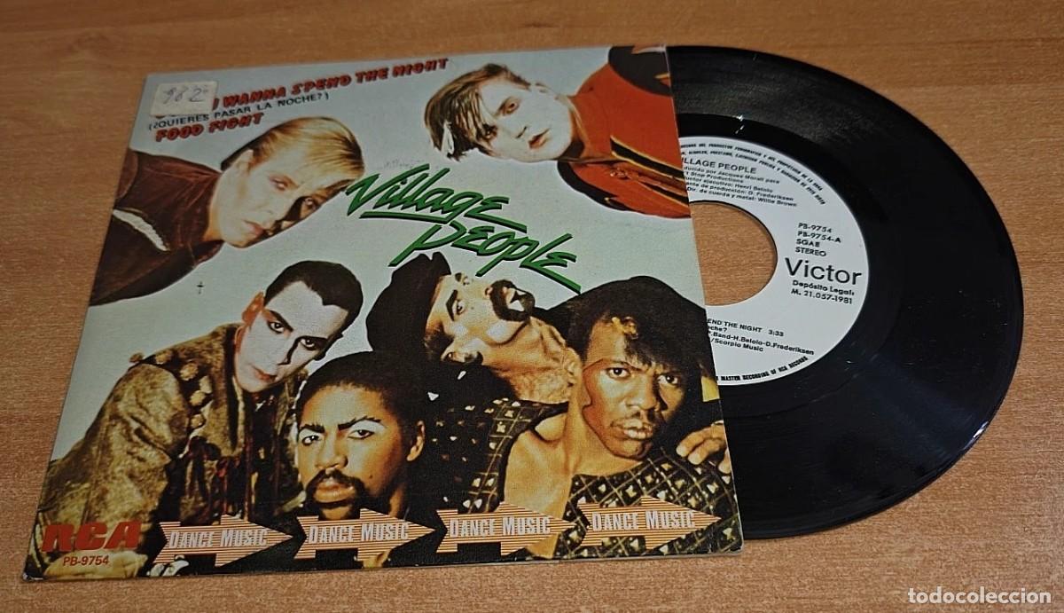 Discos de vinilo: VILLAGE PEOPLE Do you wanna spend the night 7&rdquo; SINGLE VINILO PROMO A&Ntilde;O 1981 ESPA&Ntilde;A CONTIENE 2 TEMAS