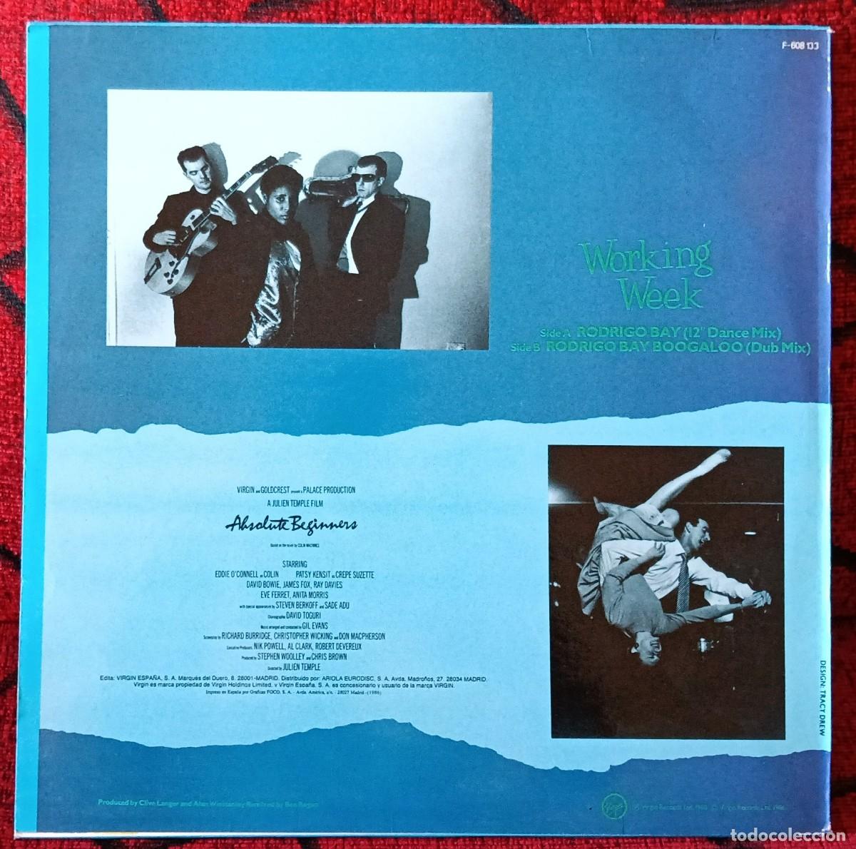 Discos de vinilo: WORKING WEEK ** Rodrigo Bay ** MAXI SINGLE VINILO 1986 - Foto 2