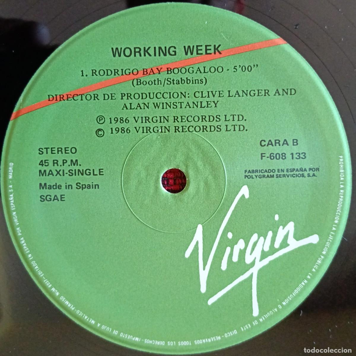 Discos de vinilo: WORKING WEEK ** Rodrigo Bay ** MAXI SINGLE VINILO 1986 - Foto 4