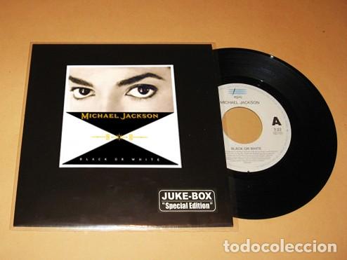 Disques de vinyle: MICHAEL JACKSON & SLASH (GUNS 'N ROSES) - BLACK OR WHITE - SINGLE - 1991 - JUKE - BOX