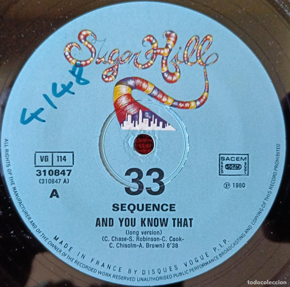 Discos de vinilo: THE SEQUENCE ** And You Know That ** MAXI SINGLE VINILO 1980 - Foto 3