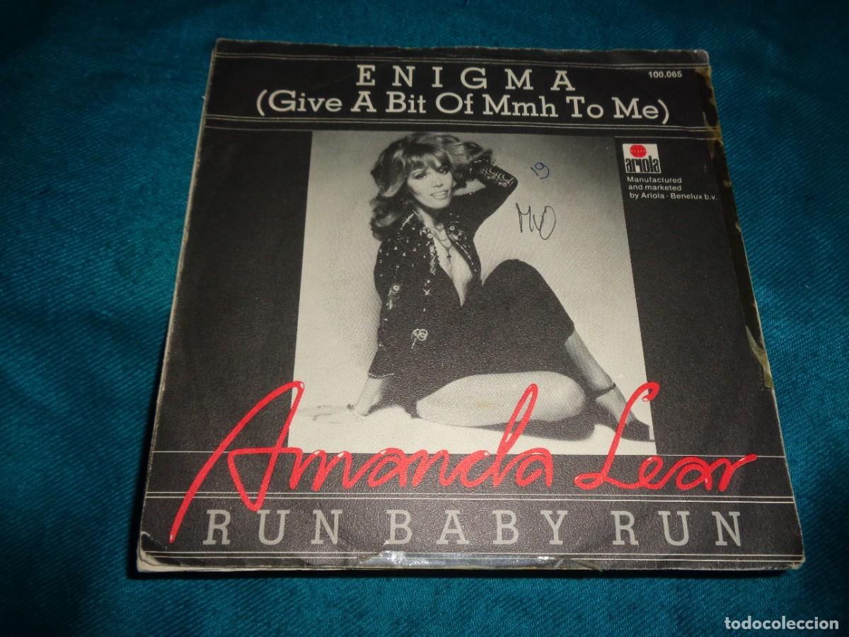 Discos de vinilo: AMANDA LEAR. ENIGMA / RUN BABY RUN. ARIOLA, 1978. IMPECABLE(#) - Foto 1