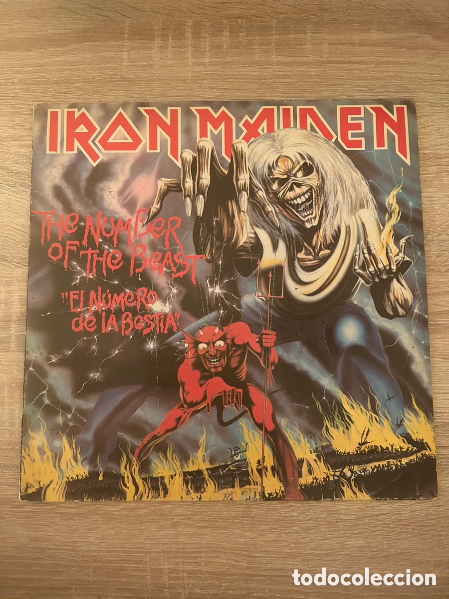 Discos de vinilo: The Number of the Beast iron maiden LP 1982