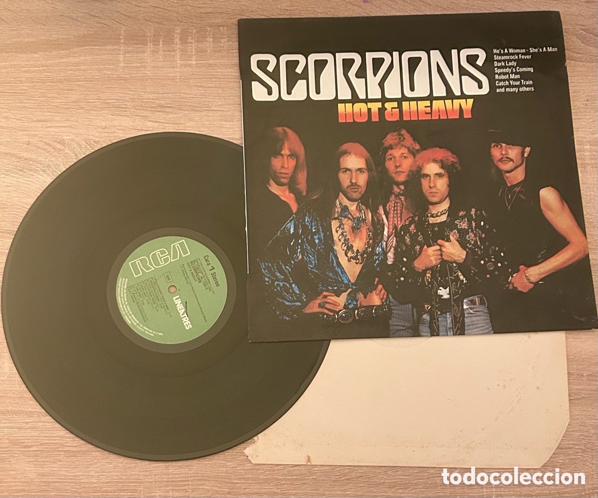 Discos de vinilo: SCORPIONS (HOT & HEAVY) LP ESPA&Ntilde;A 1985 - Foto 3