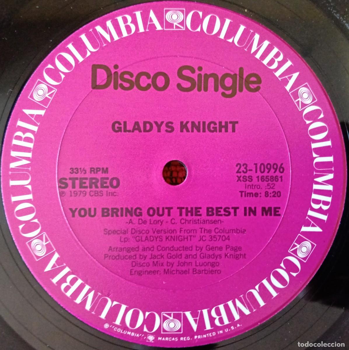 Discos de vinilo: GLADYS KNIGHT ** You Bring Out The Best In Me ** MAXI SINGLE VINILO 1979 USA