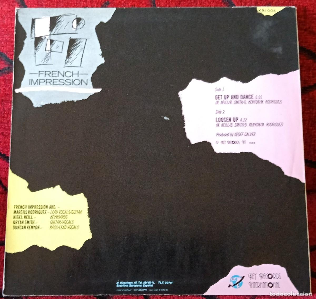 Discos de vinilo: FRENCH IMPRESSION ** Get Up And Dance ** MAXI SINGLE VINILO 1985 - Foto 2
