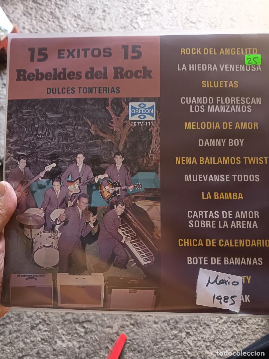 Discos de vinilo: LOTE 332, LP REBELDES DEL ROCK,( MEXICO 1985)